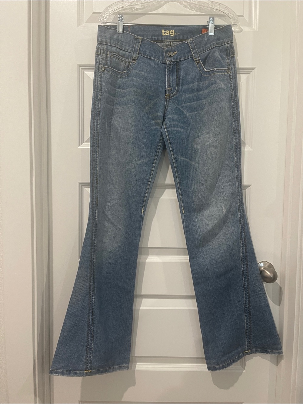 tag Womens Medium Blue Flare Jeans #1009